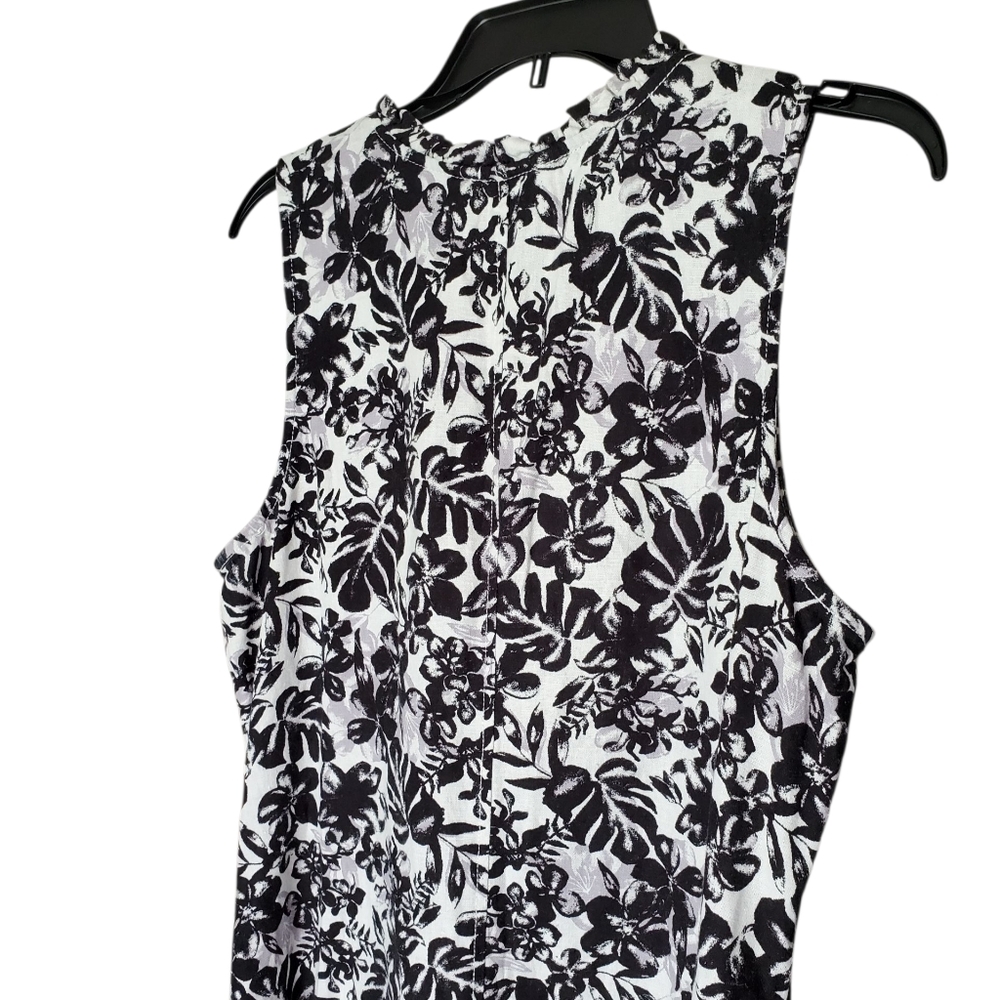 Briggs Ladies' Ruffle V-Neck Linen Blend Dress - Large - Picture 9 of 9